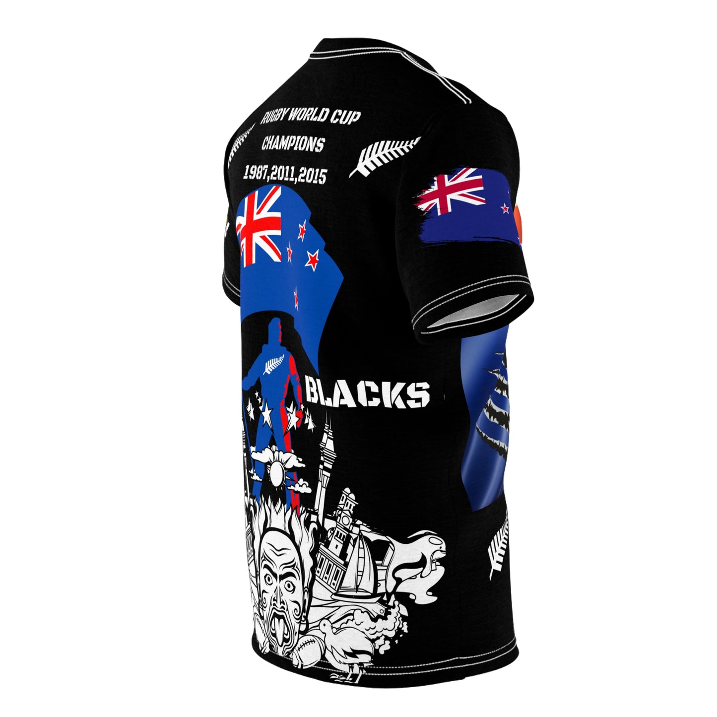 All Blacks T-shirt, New Zealand Rugby Tee, Kiwi Rugby Supporter Shirt, NZ Rugby Fan Gear, All Blacks Apparel