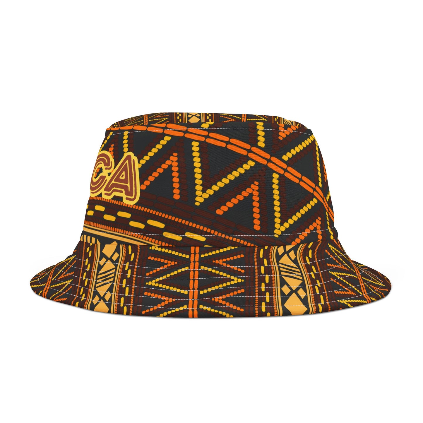 Africa Bucket Hat, Safari Theme Cap, African Print Sun Hat, Ethnic Tribal Fashion Accessory