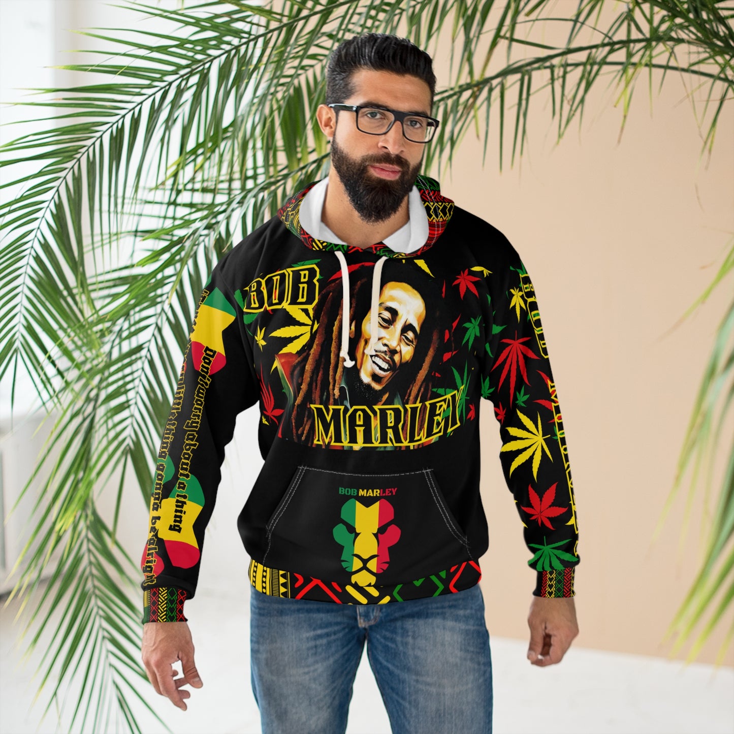 Reggae Rasta Marley Custom Hoodie