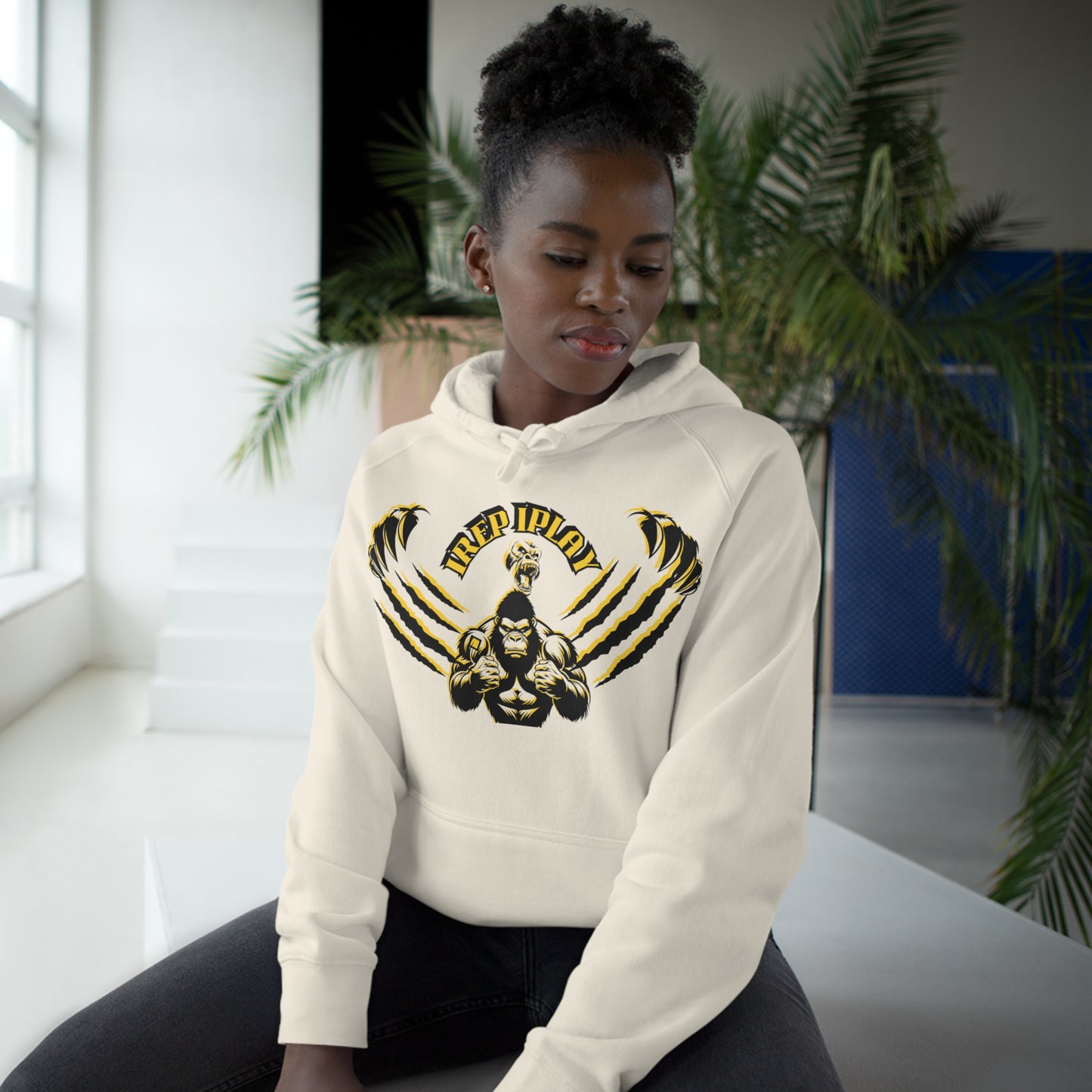 Custom Gym Logo Full Zip Hoodie - iREPiPLAY Sweatshirt for Style and Comfort