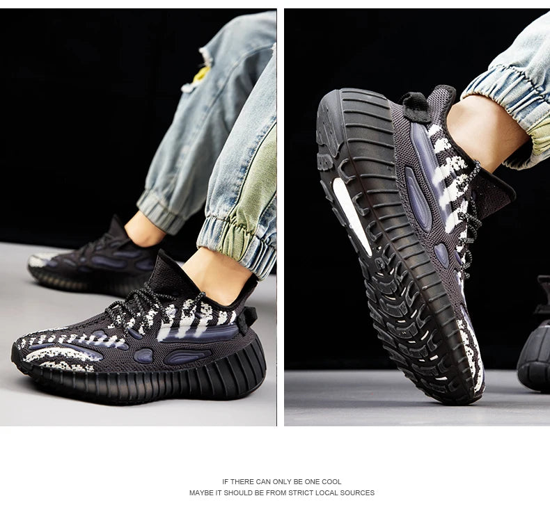 New Men Sneakers Shoes Light Casual Fashion Running Elastic Leisure Outdoor Mesh Summer Sports Tennis Man Walking Shoes