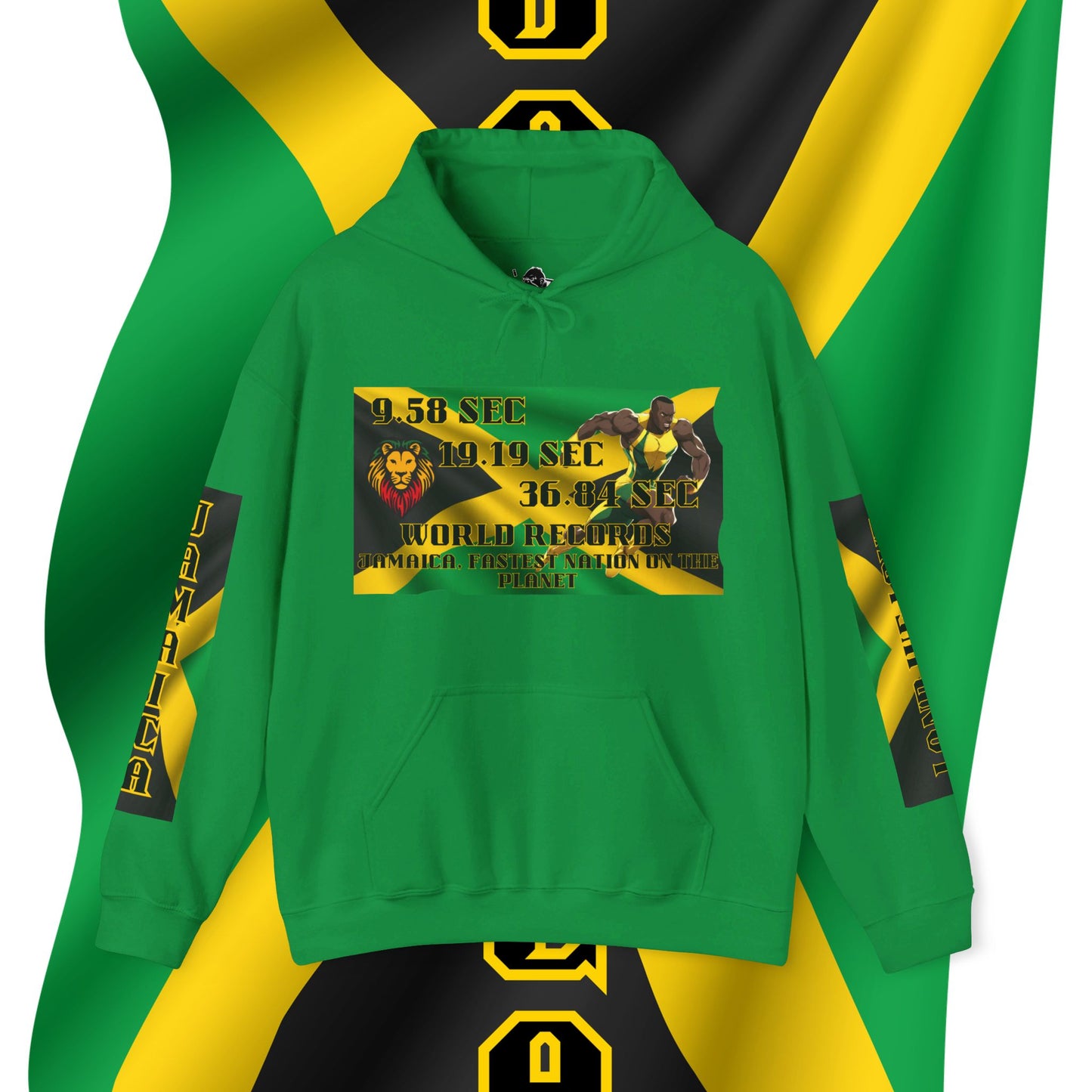 Jamaica Hoodie, Jamaican hooded Sweatshirt, Jamaica pullover, Rasta hoodie, Jamaica Gift idea, kingston #hoodie, world record hoodie
