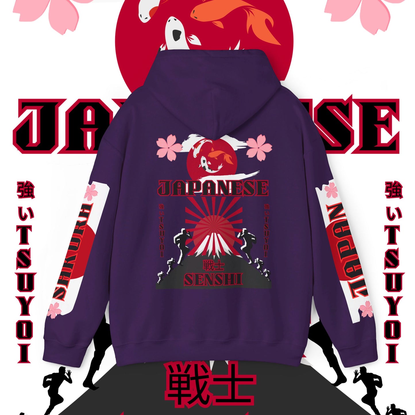 Japan Hoodie, Japanese Sweatshirt, Japanese rugby Hoodie, sakura pullover, tokyo, sumo, culture wear,