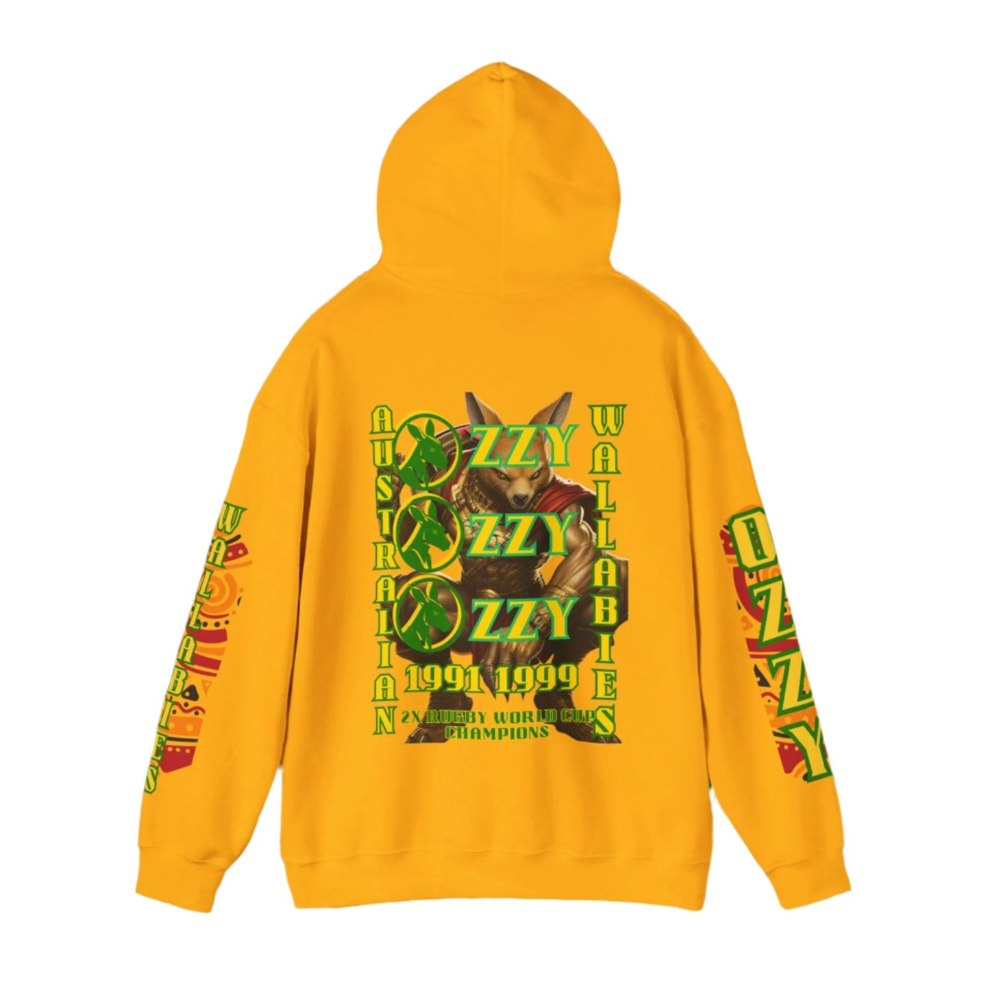 Australia Hoodie, Australian Rugby Sweatshirt, Indigenous Hoodie, Ozzy Rugby Hoodie, Green and Gold Hoodie, Kangaroo Hoodie, Unisex
