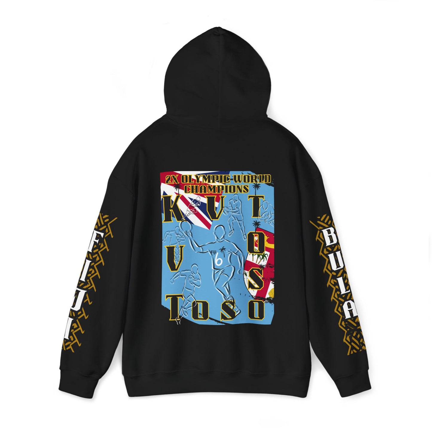 Fiji Hoodie, Fijian Olympic Gold medalist Sweatshirt,  pullover, Olympic Champions, two gold medals, winter, summer Olympics hoodie