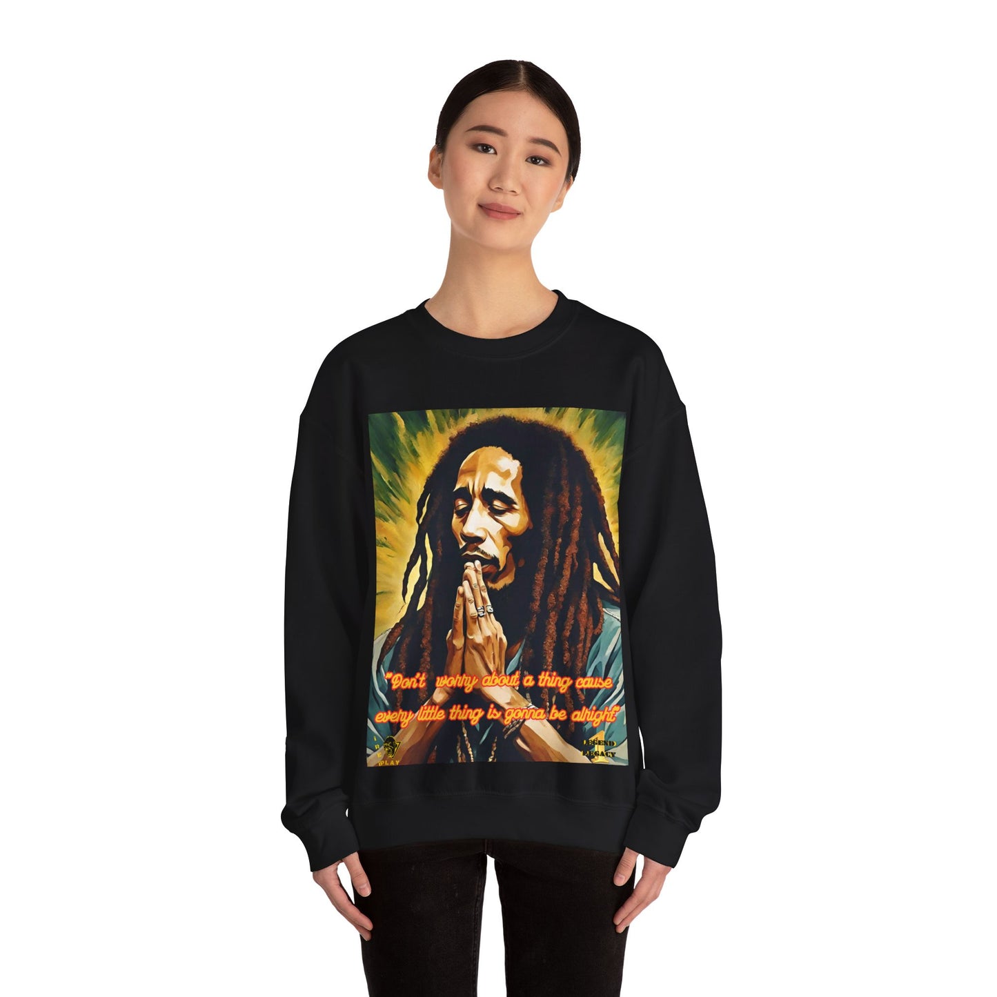 Bob Marley Rasta Jamaican Reggae one LoveUnisex Heavy Blend™ Crewneck Sweatshirt