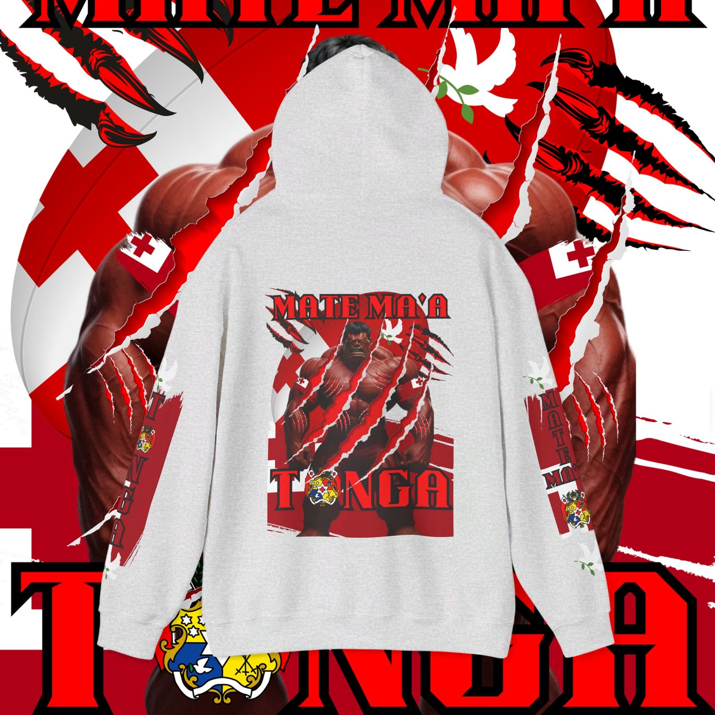 Tonga Hoodie, Mate Ma'A hoodie, tongan Hooded Sweatshirt, islander hoodie, tongan, streetwear Graphic Hoodie, represent tonga,unisex