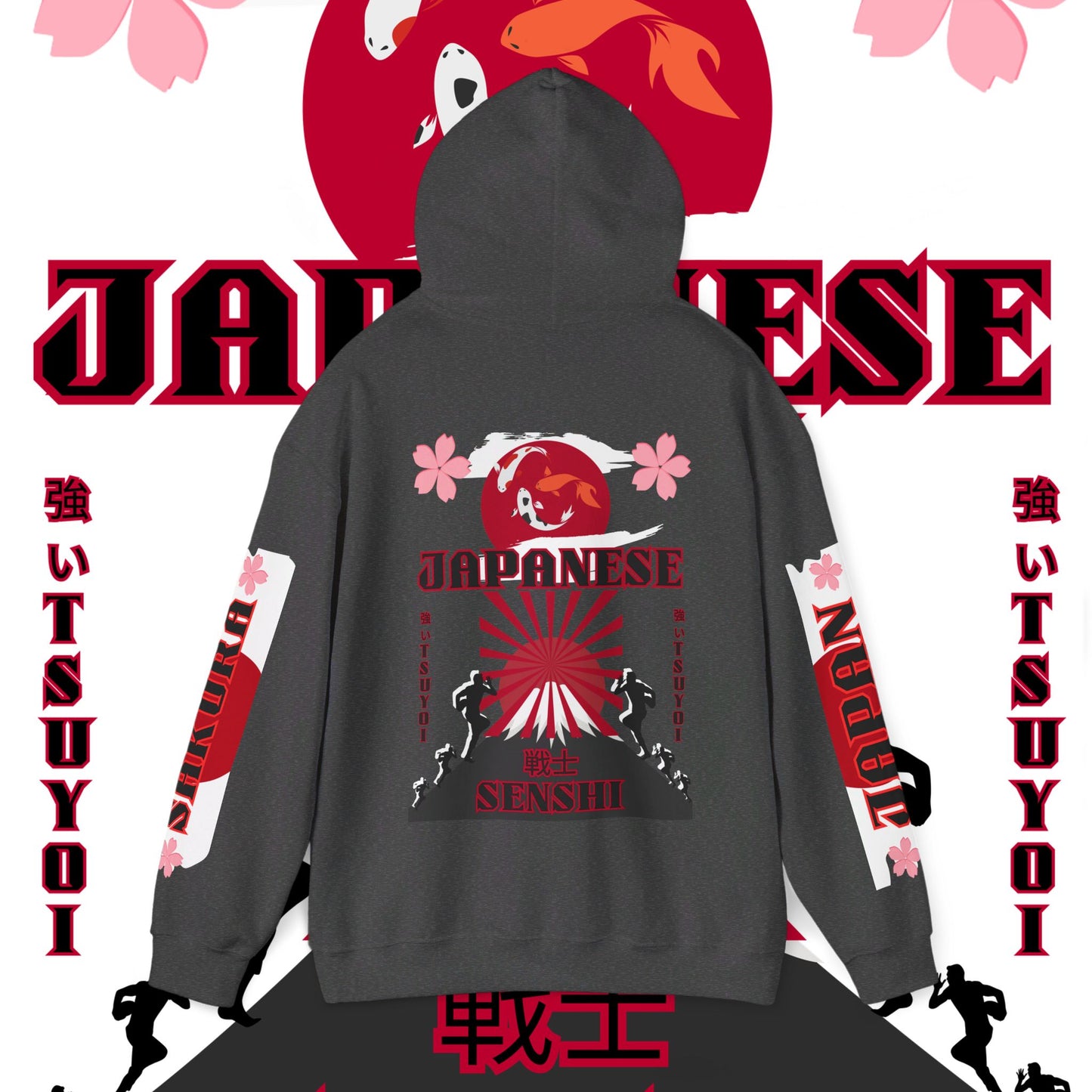 Japan Hoodie, Japanese Sweatshirt, Japanese rugby Hoodie, sakura pullover, tokyo, sumo, culture wear,
