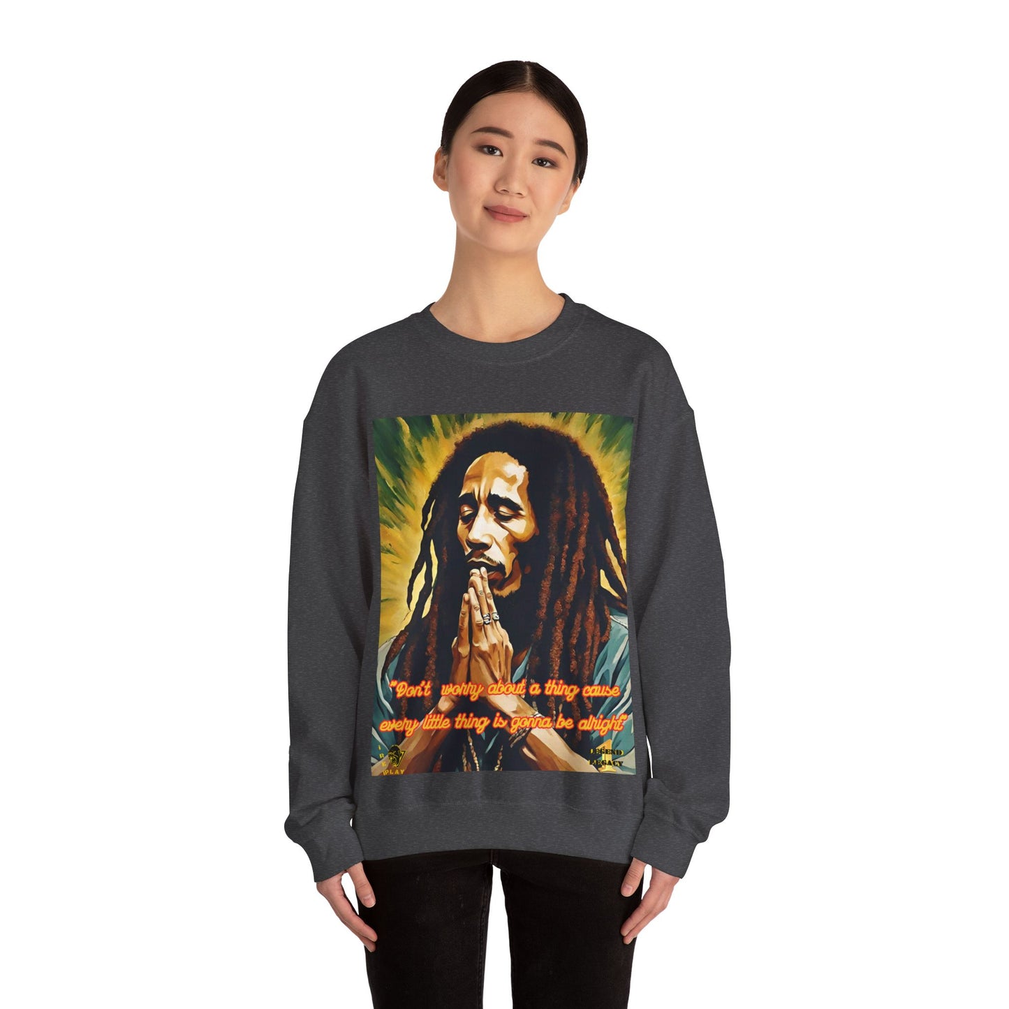 Bob Marley Rasta Jamaican Reggae one LoveUnisex Heavy Blend™ Crewneck Sweatshirt