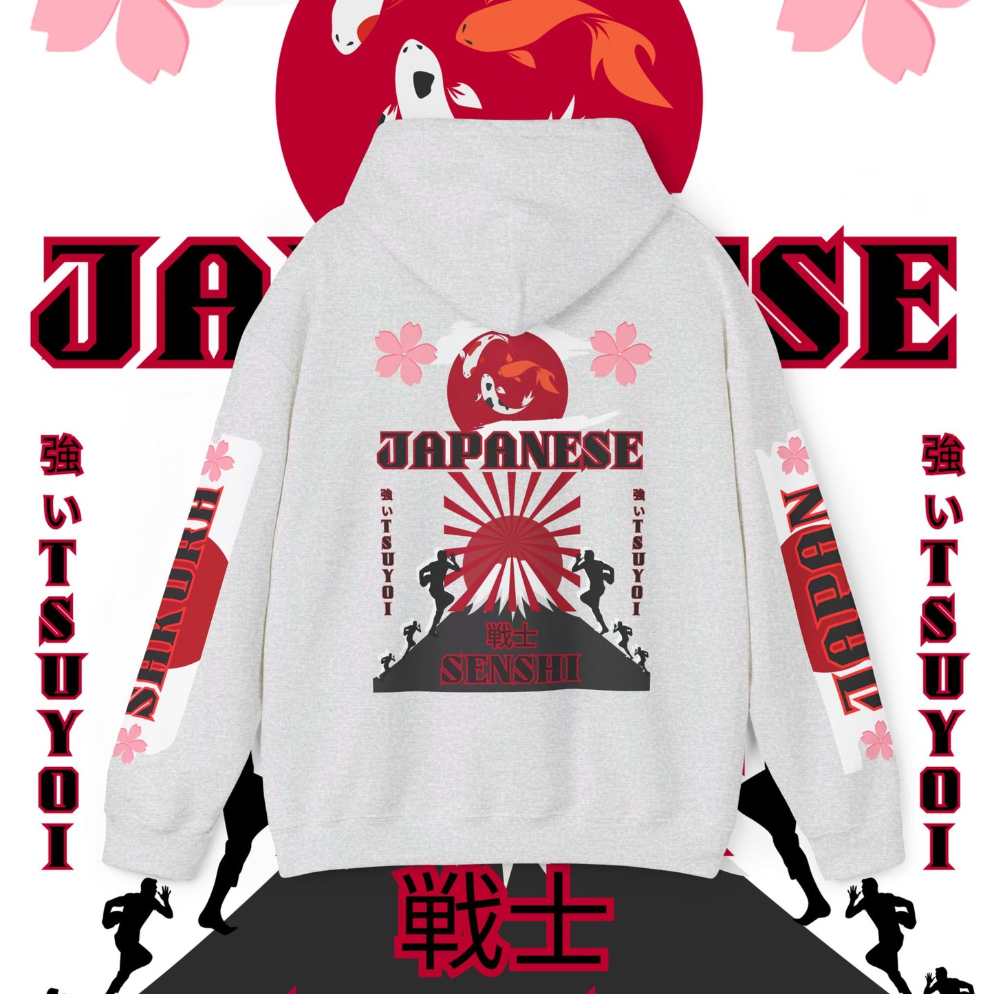Japan Hoodie, Japanese Sweatshirt, Japanese rugby Hoodie, sakura pullover, tokyo, sumo, culture wear,