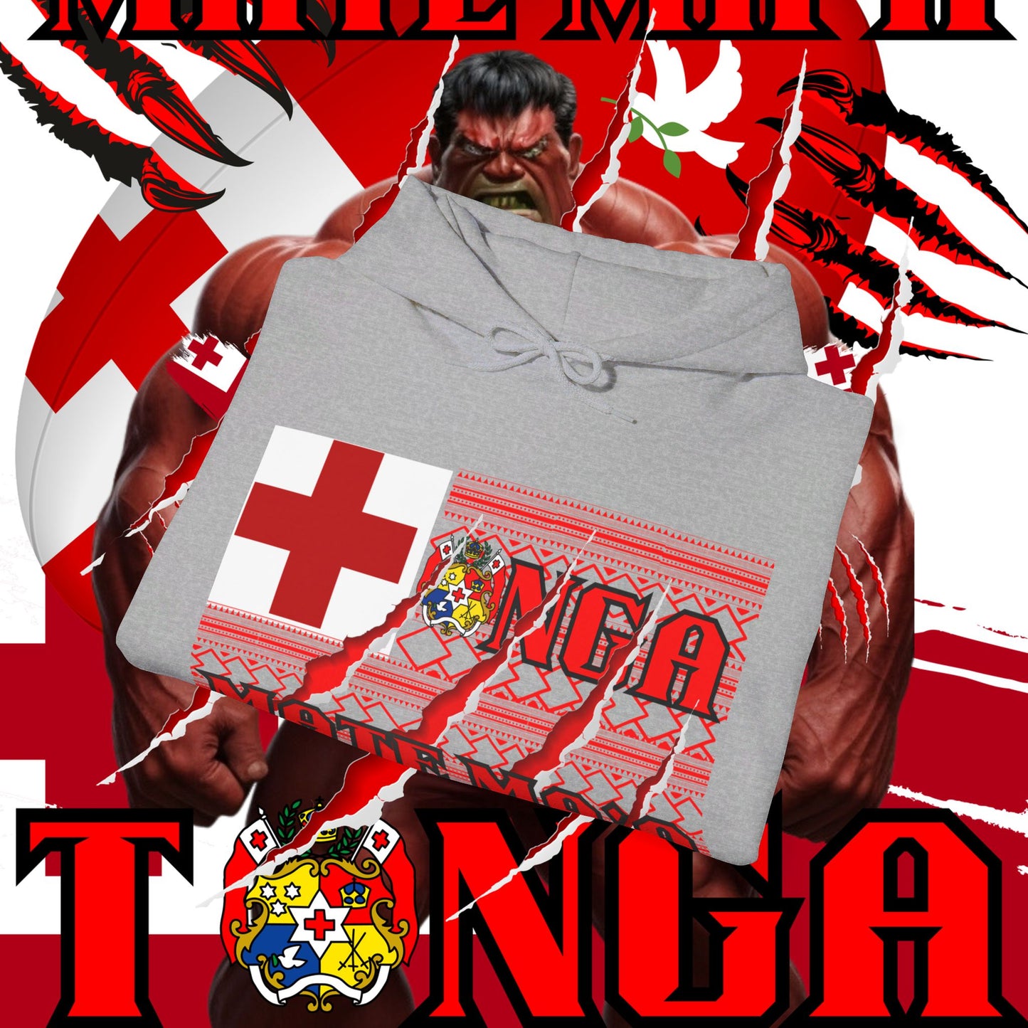 Tonga Hoodie, Mate Ma'A hoodie, tongan Hooded Sweatshirt, islander hoodie, tongan, streetwear Graphic Hoodie, represent tonga,unisex