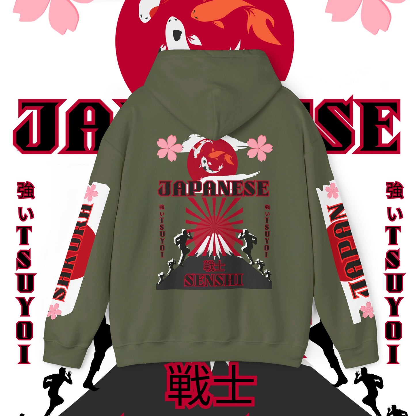Japan Hoodie, Japanese Sweatshirt, Japanese rugby Hoodie, sakura pullover, tokyo, sumo, culture wear,
