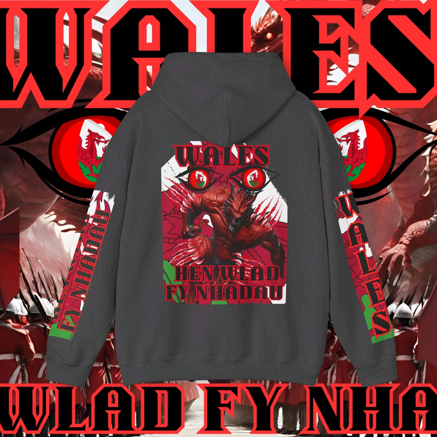 Wales Hoodie, Welsh Rugby Sweatshirt, Pullover dragon hoodie, Hen Wlad Fy Nhadau Hoodie, welshmen Hoodie, dragon Hoodie, unisex hoodie