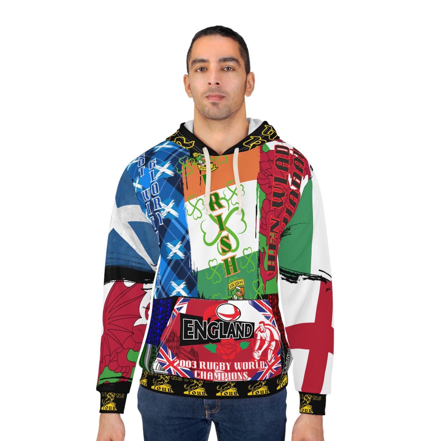 British Irish Lions Rugby Tour Unisex Pullover Hoodie, Scotland England Sweatshirt, Rugby Fan Gift, Sports Apparel, Rugby Team Hoodie