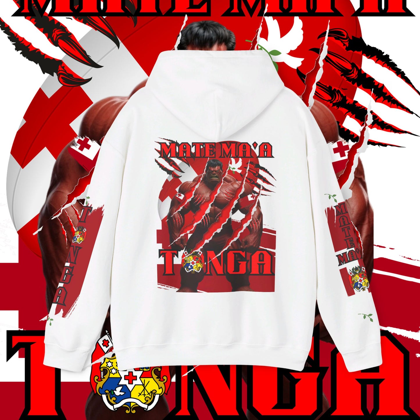 Tonga Hoodie, Mate Ma'A hoodie, tongan Hooded Sweatshirt, islander hoodie, tongan, streetwear Graphic Hoodie, represent tonga,unisex