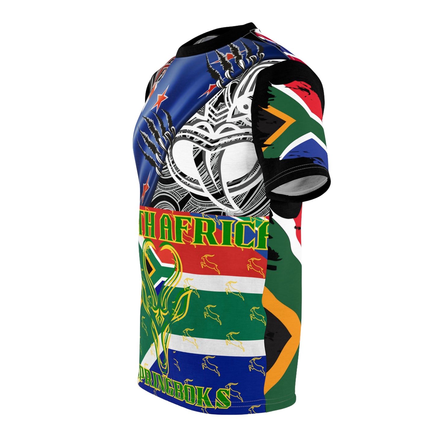 Rugby Championship Unisex Tee, New Zealand South Africa Mix n Match Tshirt, All Blacks Springboks Shirt, Rugby Fan Gift, Rugby Match Day