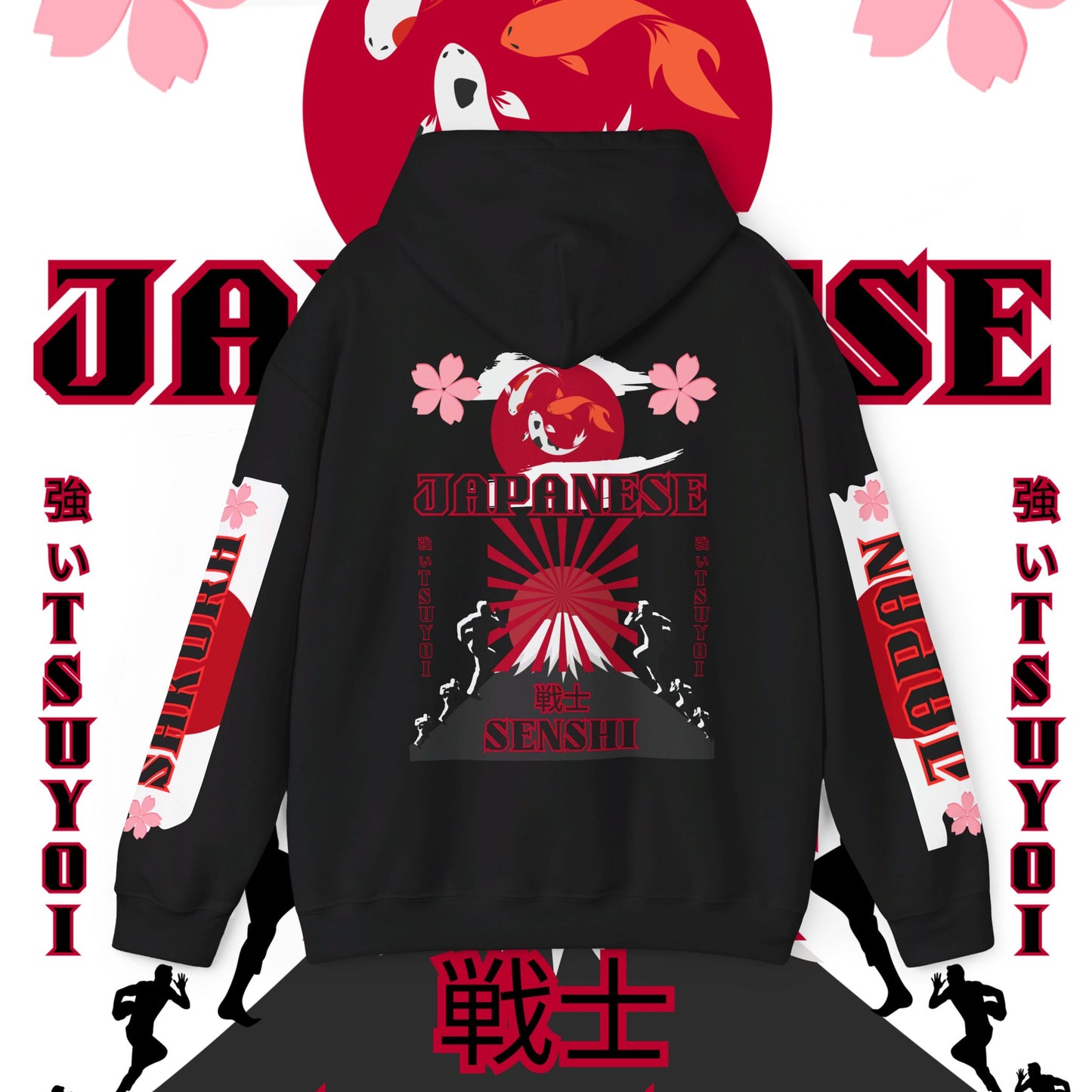 Japan Hoodie, Japanese Sweatshirt, Japanese rugby Hoodie, sakura pullover, tokyo, sumo, culture wear,