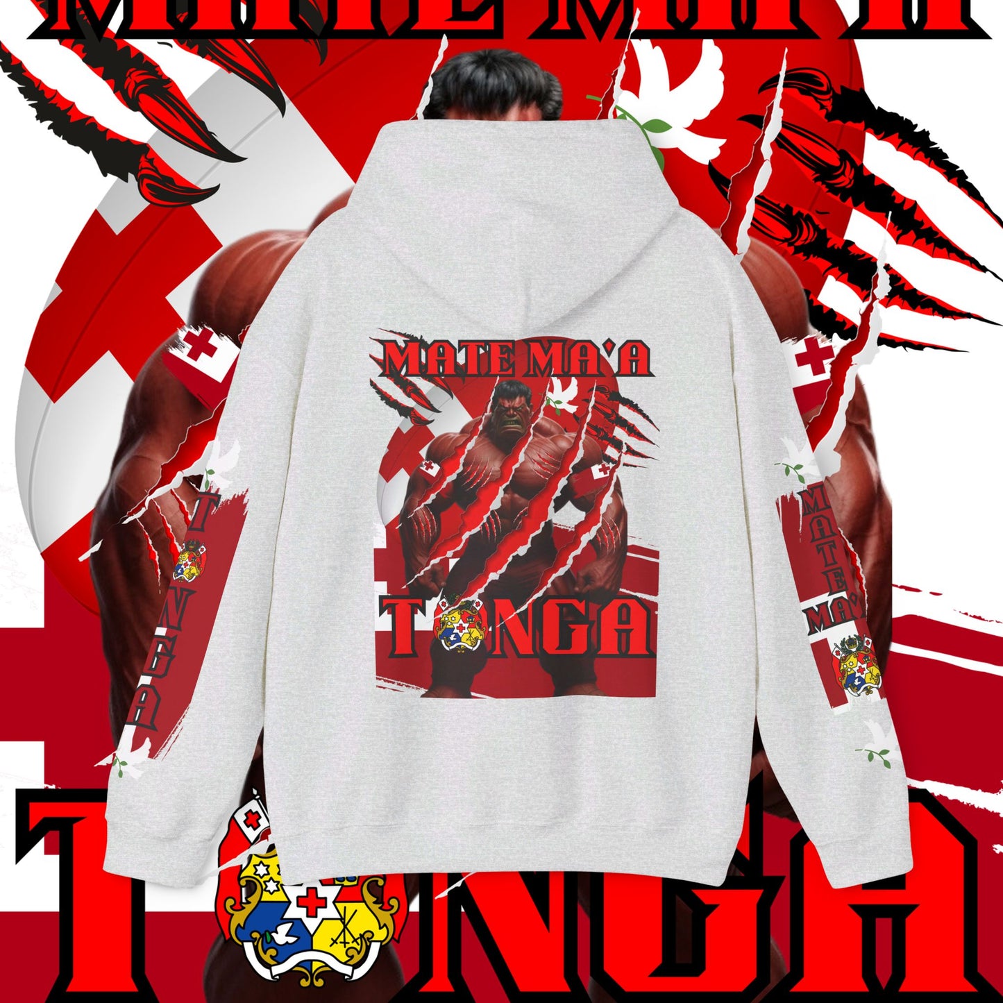 Tonga Hoodie, Mate Ma'A hoodie, tongan Hooded Sweatshirt, islander hoodie, tongan, streetwear Graphic Hoodie, represent tonga,unisex