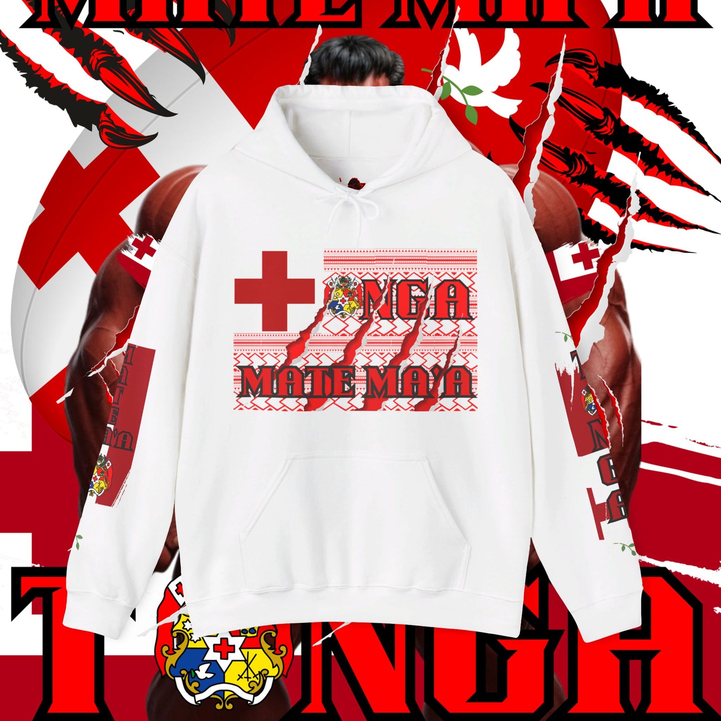 Tonga Hoodie, Mate Ma'A hoodie, tongan Hooded Sweatshirt, islander hoodie, tongan, streetwear Graphic Hoodie, represent tonga,unisex