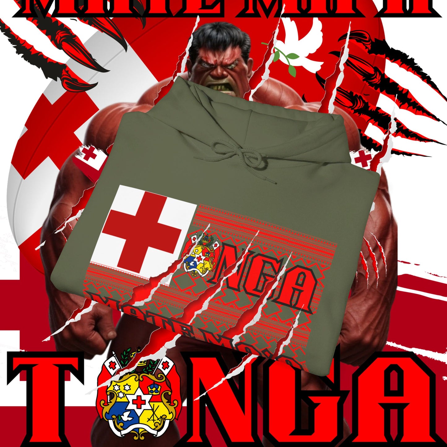 Tonga Hoodie, Mate Ma'A hoodie, tongan Hooded Sweatshirt, islander hoodie, tongan, streetwear Graphic Hoodie, represent tonga,unisex