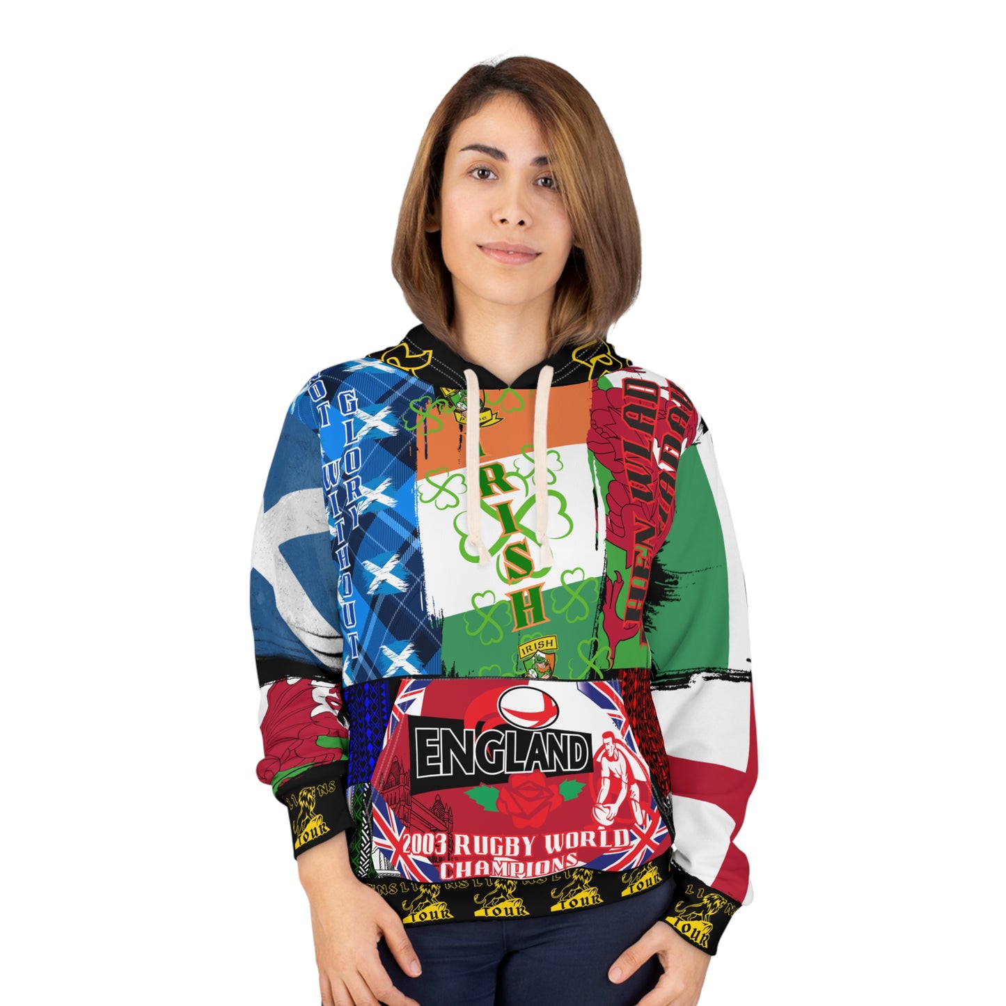 British Irish Lions Rugby Tour Unisex Pullover Hoodie, Scotland England Sweatshirt, Rugby Fan Gift, Sports Apparel, Rugby Team Hoodie