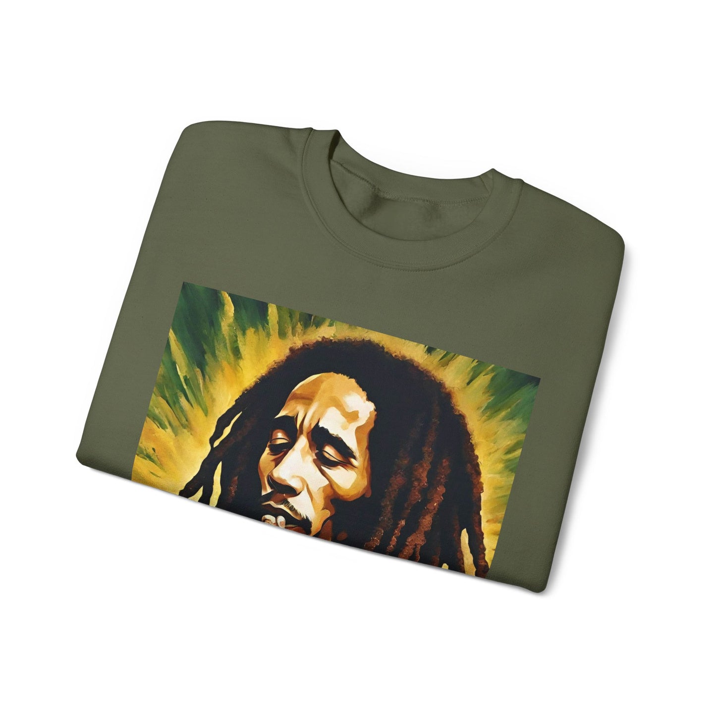 Bob Marley Rasta Jamaican Reggae one LoveUnisex Heavy Blend™ Crewneck Sweatshirt