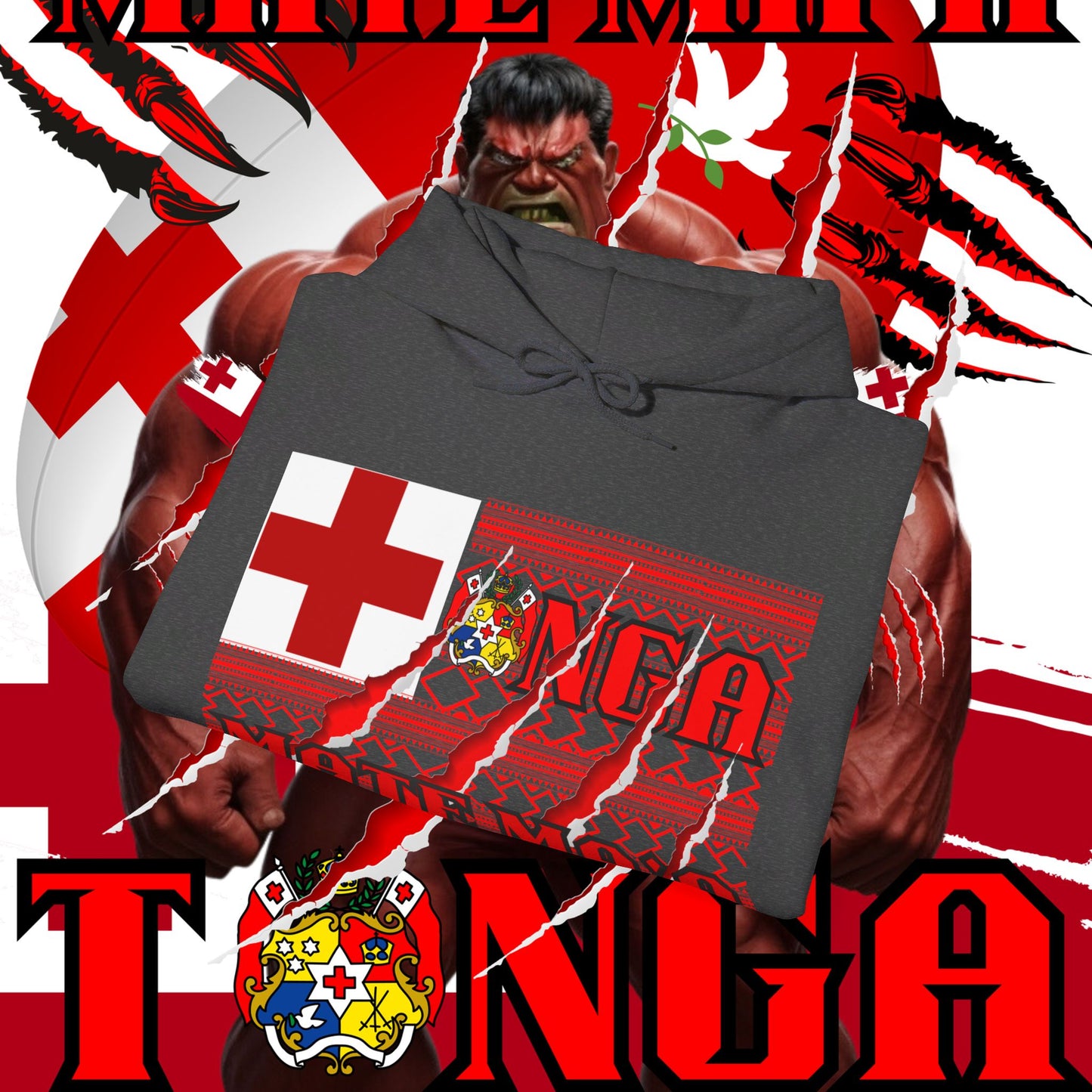 Tonga Hoodie, Mate Ma'A hoodie, tongan Hooded Sweatshirt, islander hoodie, tongan, streetwear Graphic Hoodie, represent tonga,unisex