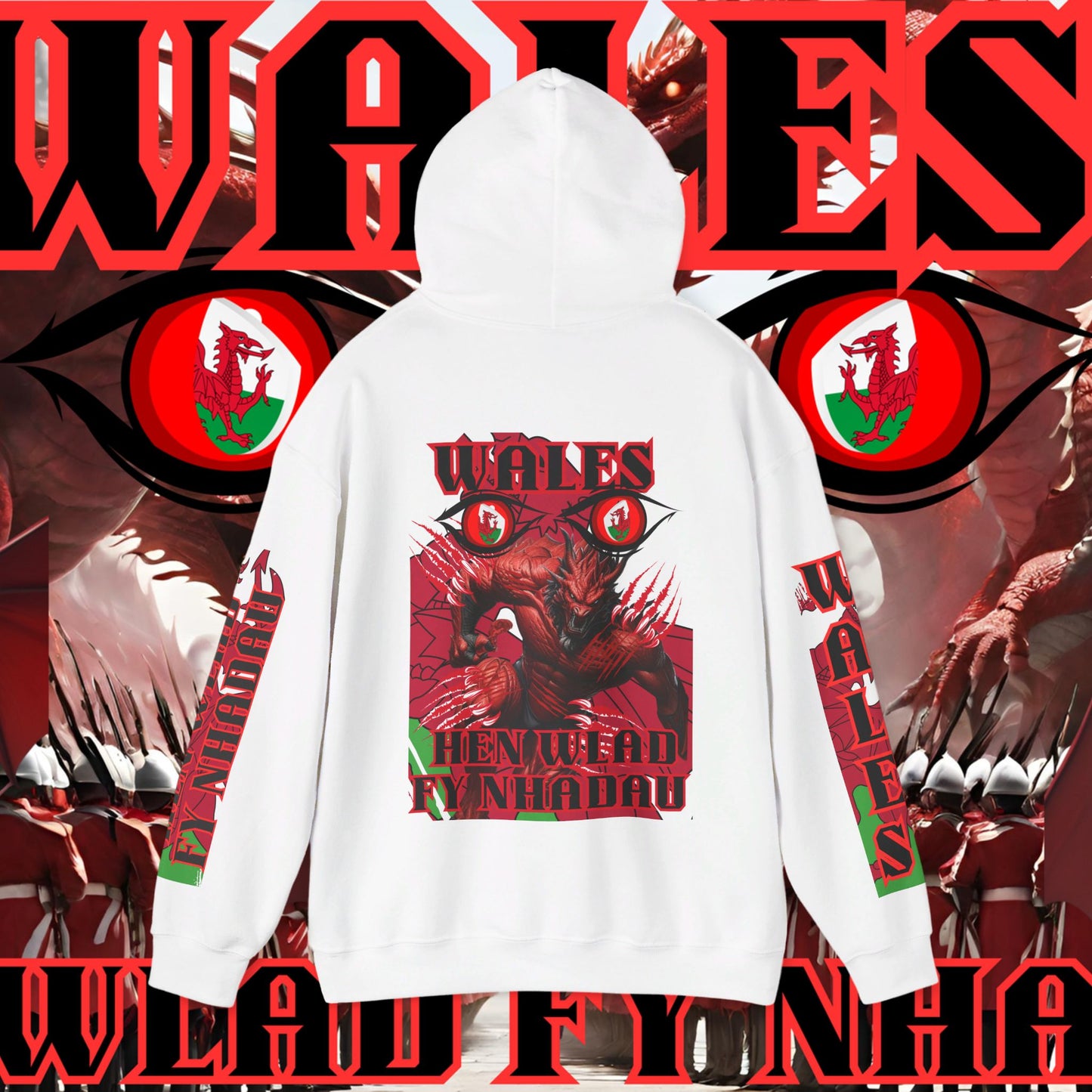 Wales Hoodie, Welsh Rugby Sweatshirt, Pullover dragon hoodie, Hen Wlad Fy Nhadau Hoodie, welshmen Hoodie, dragon Hoodie, unisex hoodie