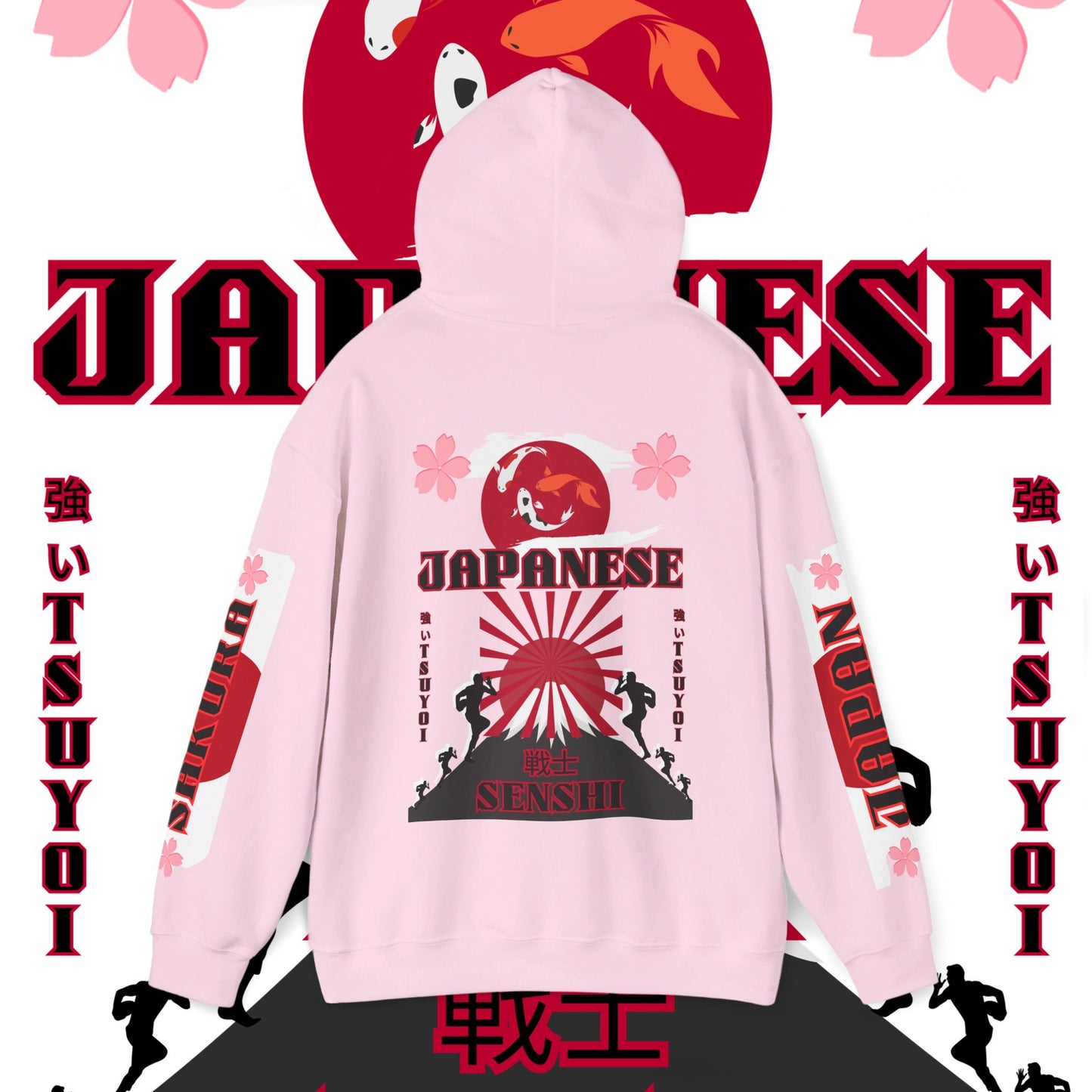 Japan Hoodie, Japanese Sweatshirt, Japanese rugby Hoodie, sakura pullover, tokyo, sumo, culture wear,