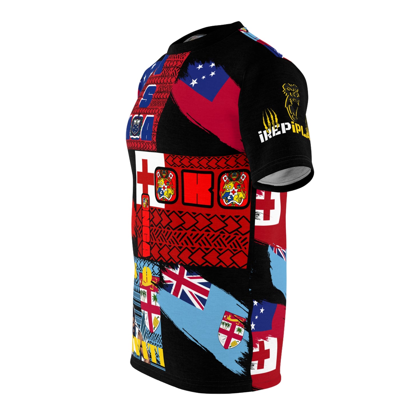 T-Shirt Islander fijian Samoan Tongan Rugby Supporter Rep all islands T-shirt, All over print shirt, worldwide T shirt