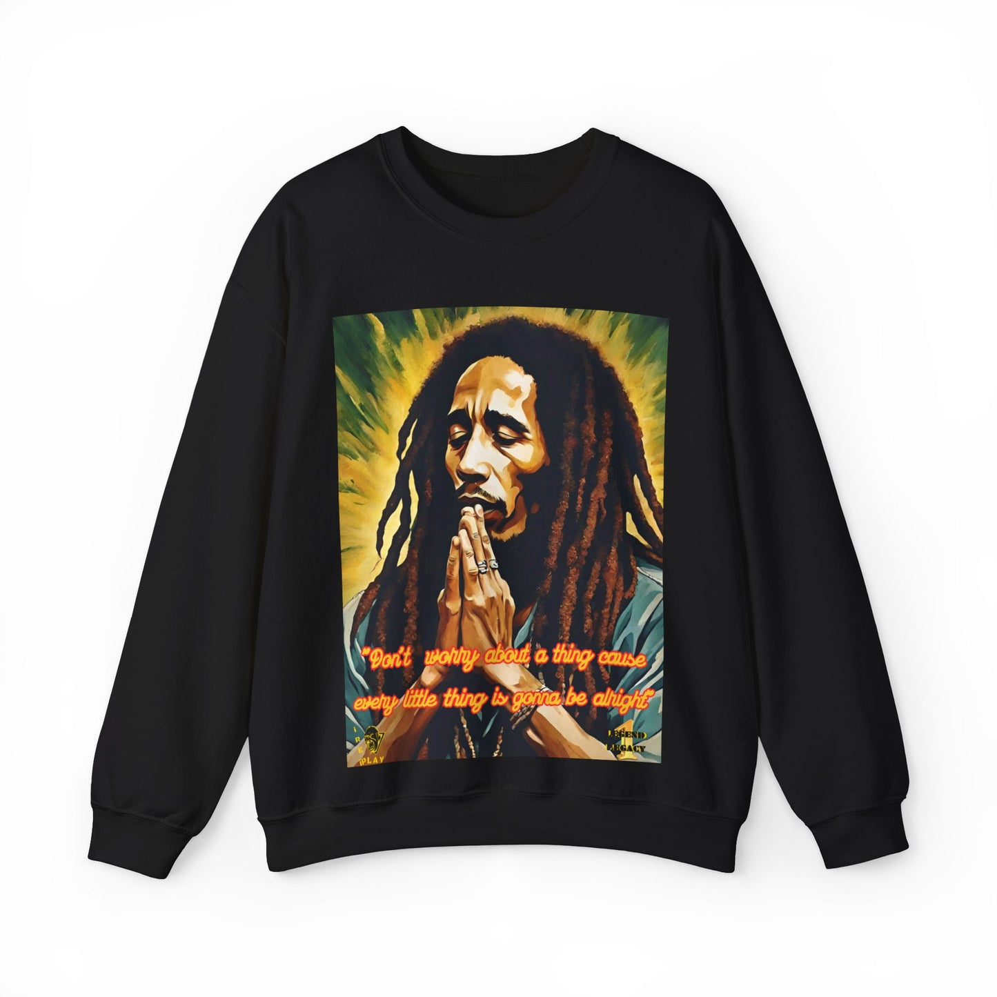 Bob Marley Rasta Jamaican Reggae one LoveUnisex Heavy Blend™ Crewneck Sweatshirt