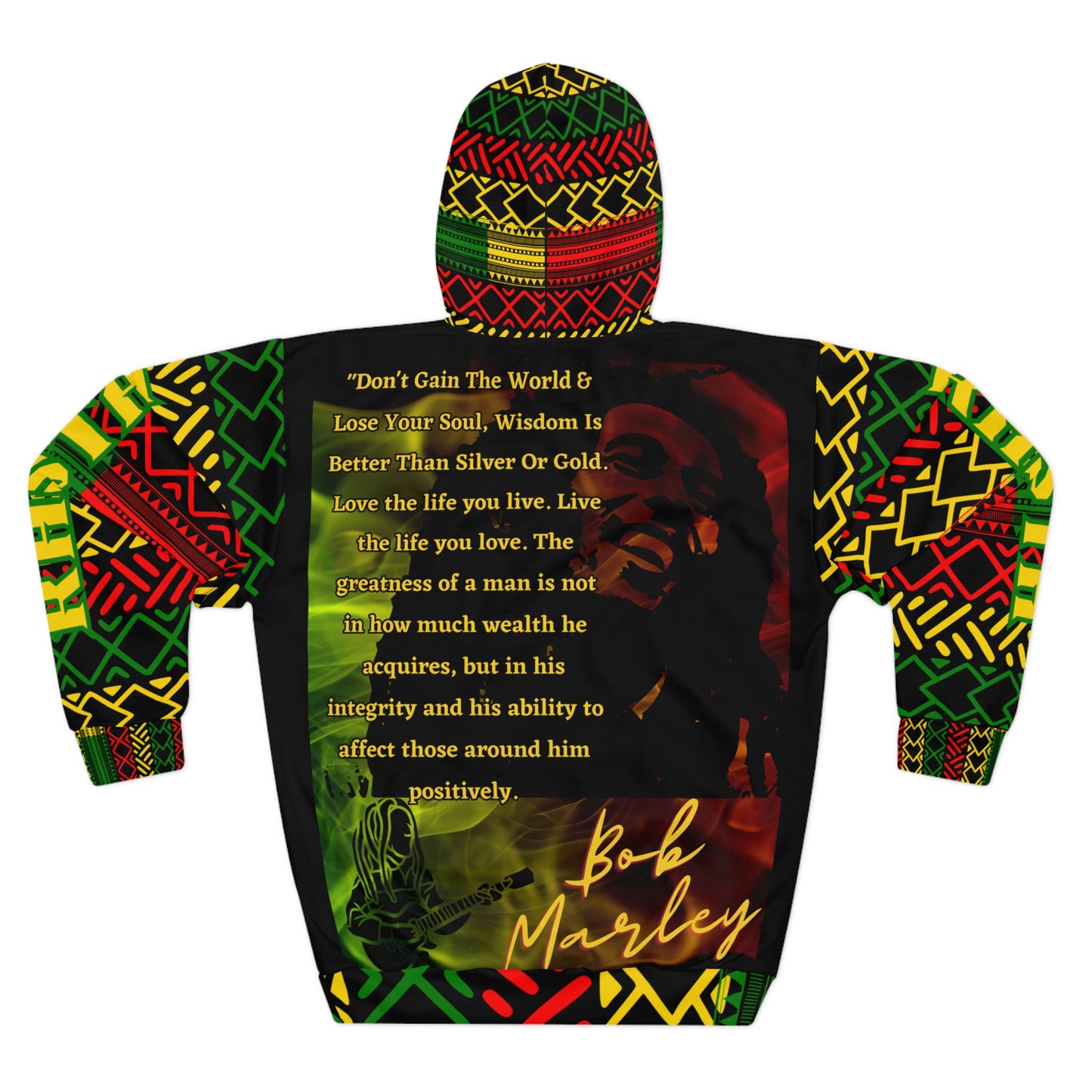 Rastafarian Reggae Jamaican CUSTOM Bob hoodie