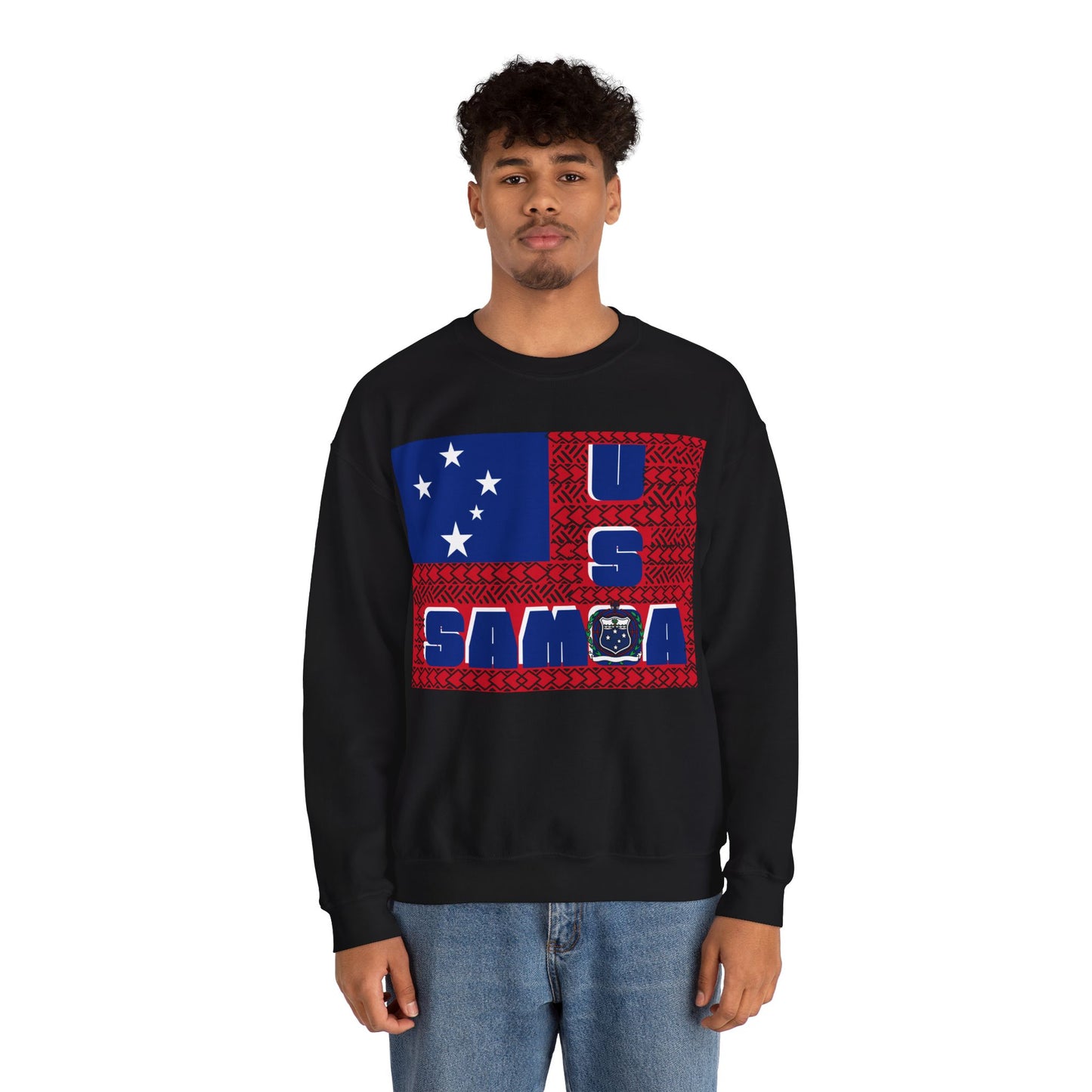Uso Samoa Island Style, WInter Unisex Heavy Blend™ Crewneck Sweatshirt