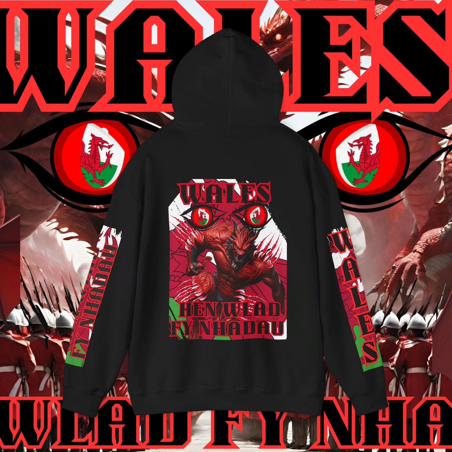 Wales Hoodie, Welsh Rugby Sweatshirt, Pullover dragon hoodie, Hen Wlad Fy Nhadau Hoodie, welshmen Hoodie, dragon Hoodie, unisex hoodie