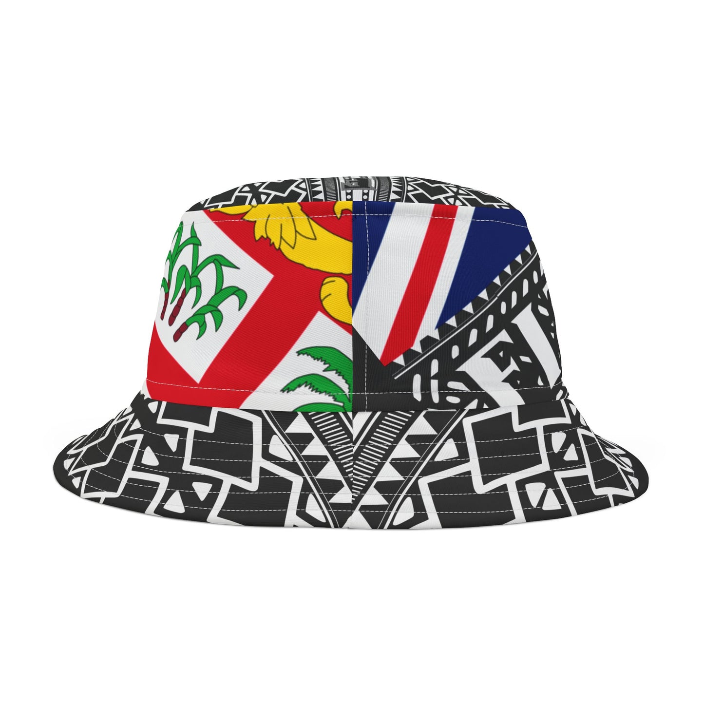 Bucket Hat, Fiji Paradise Island Life, Tropical Beach Vacation Cap, Palm Tree Print Sun Hat, Summer Travel Headwear, Boho Style Accessory