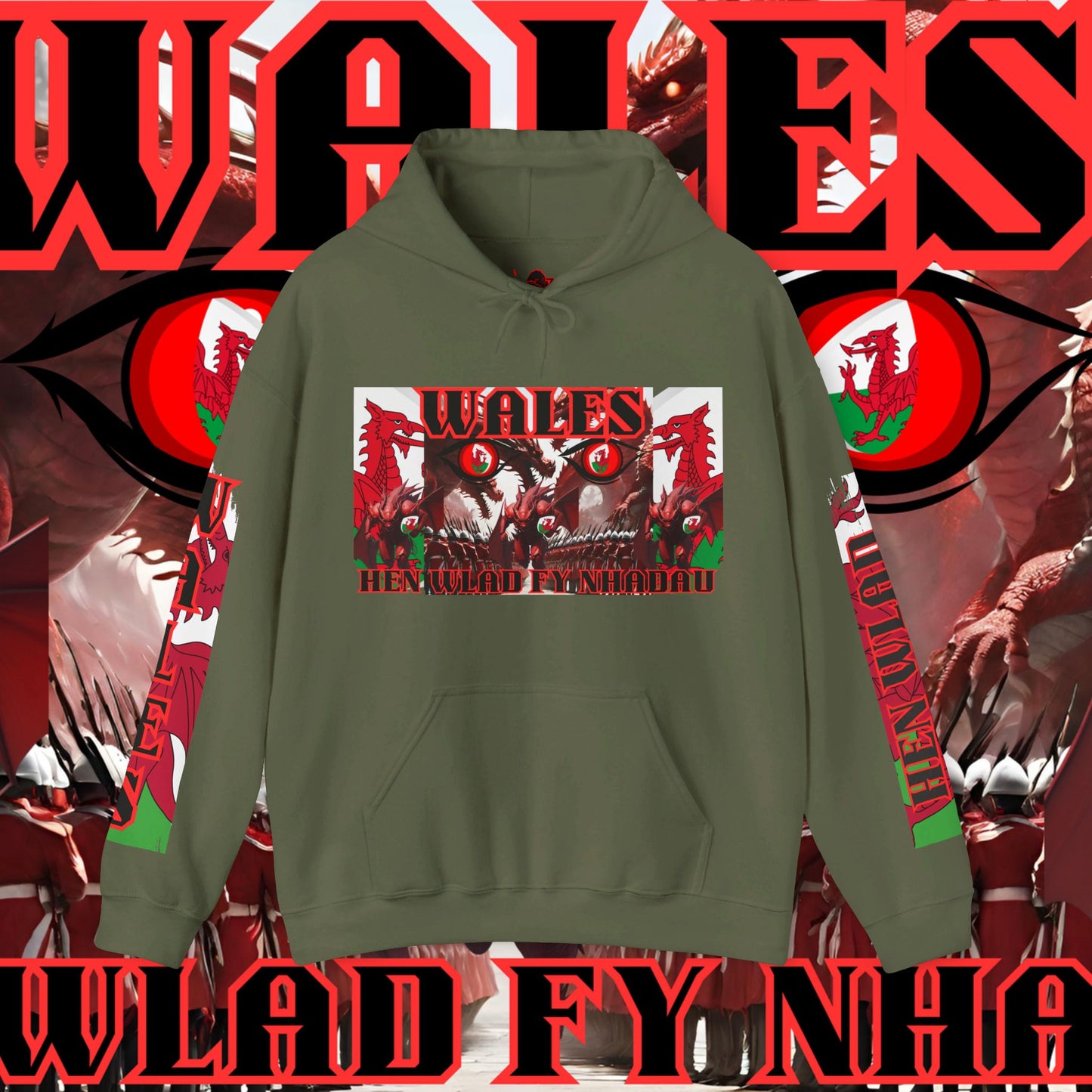 Wales Hoodie, Welsh Rugby Sweatshirt, Pullover dragon hoodie, Hen Wlad Fy Nhadau Hoodie, welshmen Hoodie, dragon Hoodie, unisex hoodie