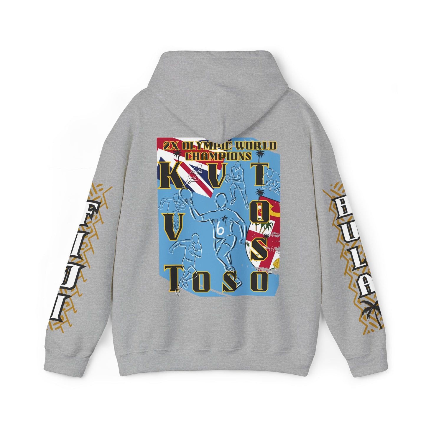 Fiji Hoodie, Fijian Olympic Gold medalist Sweatshirt,  pullover, Olympic Champions, two gold medals, winter, summer Olympics hoodie