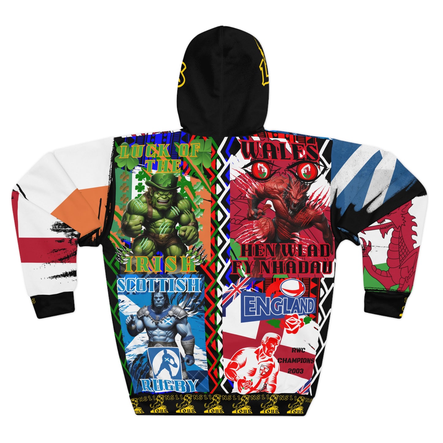 British Irish Lions Rugby Tour Unisex Pullover Hoodie, Scotland England Sweatshirt, Rugby Fan Gift, Sports Apparel, Rugby Team Hoodie