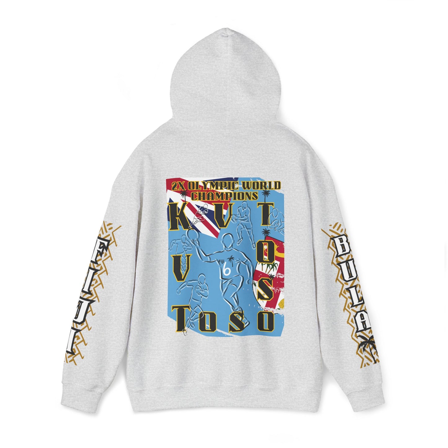 Fiji Hoodie, Fijian Olympic Gold medalist Sweatshirt,  pullover, Olympic Champions, two gold medals, winter, summer Olympics hoodie