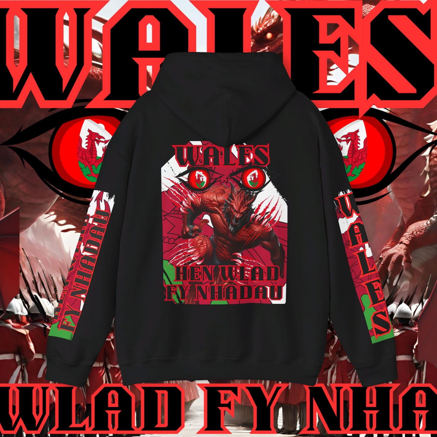 Wales Hoodie, Welsh Rugby Sweatshirt, Pullover dragon hoodie, Hen Wlad Fy Nhadau Hoodie, welshmen Hoodie, dragon Hoodie, unisex hoodie