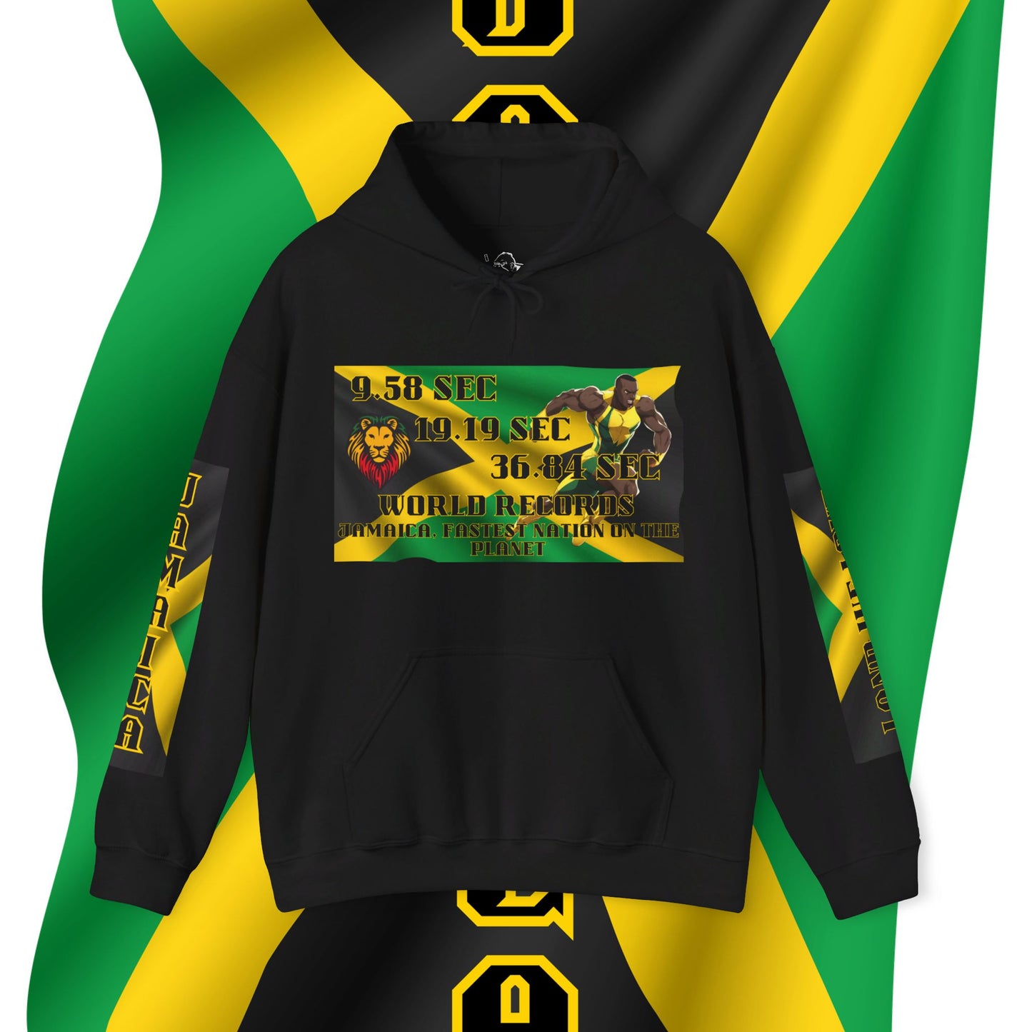 Jamaica Hoodie, Jamaican hooded Sweatshirt, Jamaica pullover, Rasta hoodie, Jamaica Gift idea, kingston #hoodie, world record hoodie
