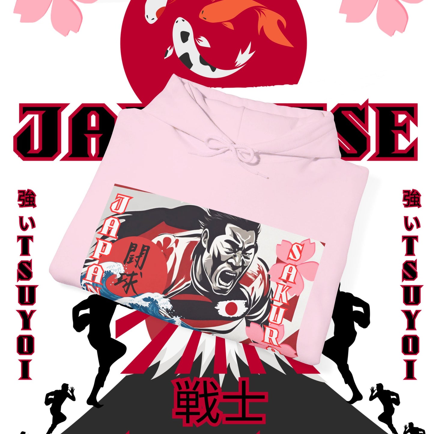Japan Hoodie, Japanese Sweatshirt, Japanese rugby Hoodie, sakura pullover, tokyo, sumo, culture wear,