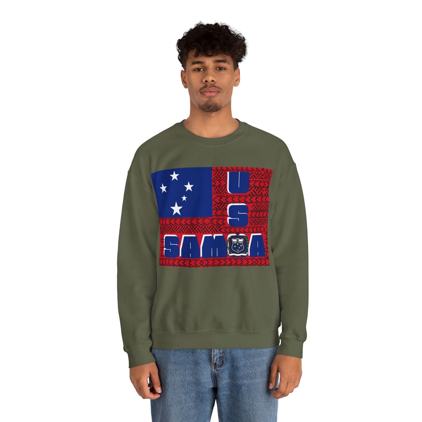 Uso Samoa Island Style, WInter Unisex Heavy Blend™ Crewneck Sweatshirt