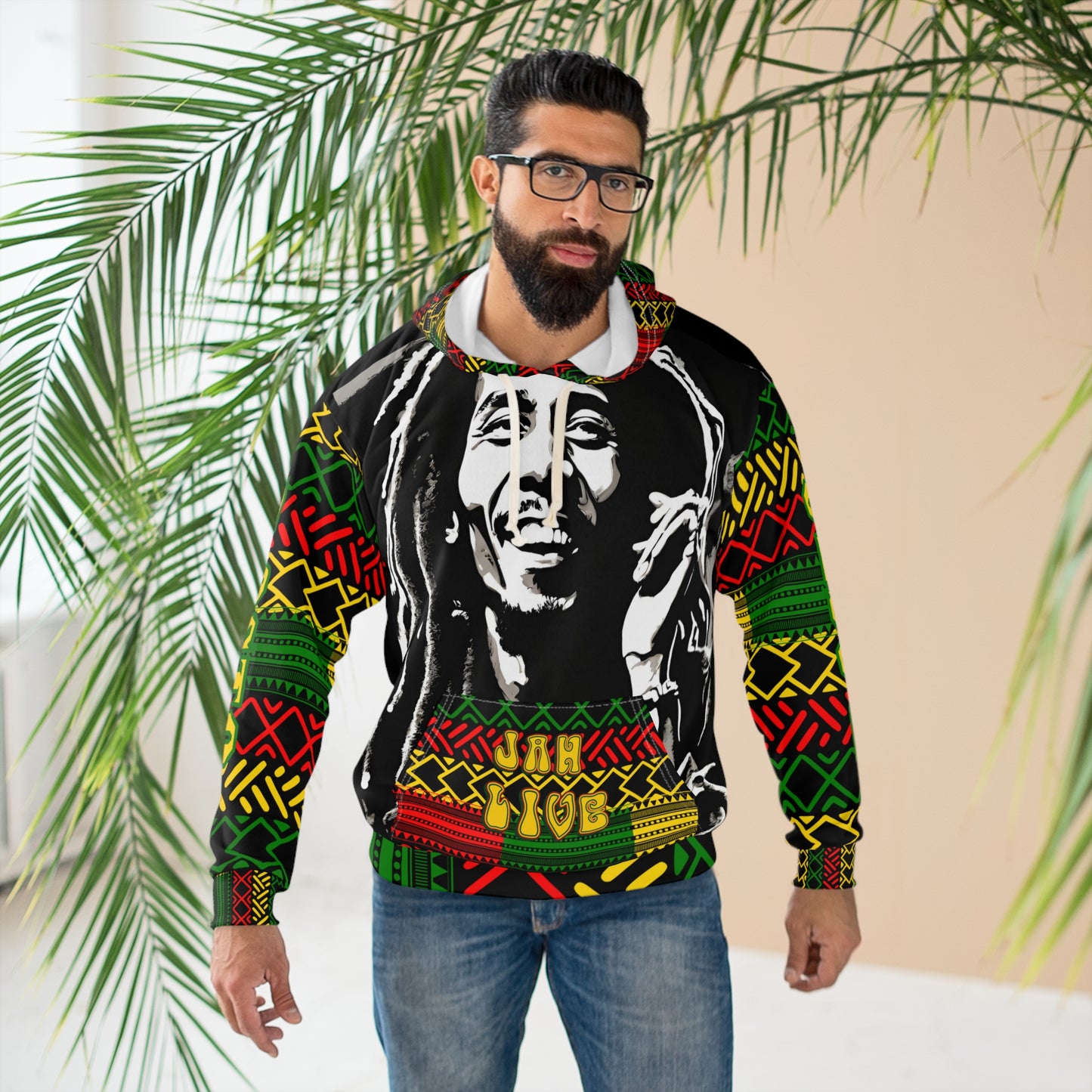 Rastafarian Reggae Jamaican CUSTOM Bob hoodie