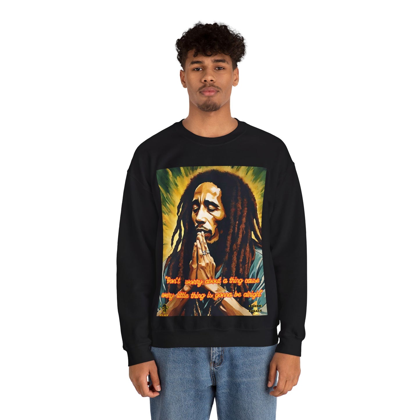 Bob Marley Rasta Jamaican Reggae one LoveUnisex Heavy Blend™ Crewneck Sweatshirt