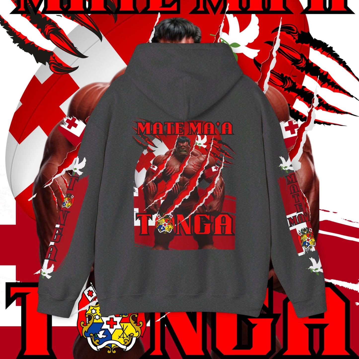 Tonga Hoodie, Mate Ma'A hoodie, tongan Hooded Sweatshirt, islander hoodie, tongan, streetwear Graphic Hoodie, represent tonga,unisex