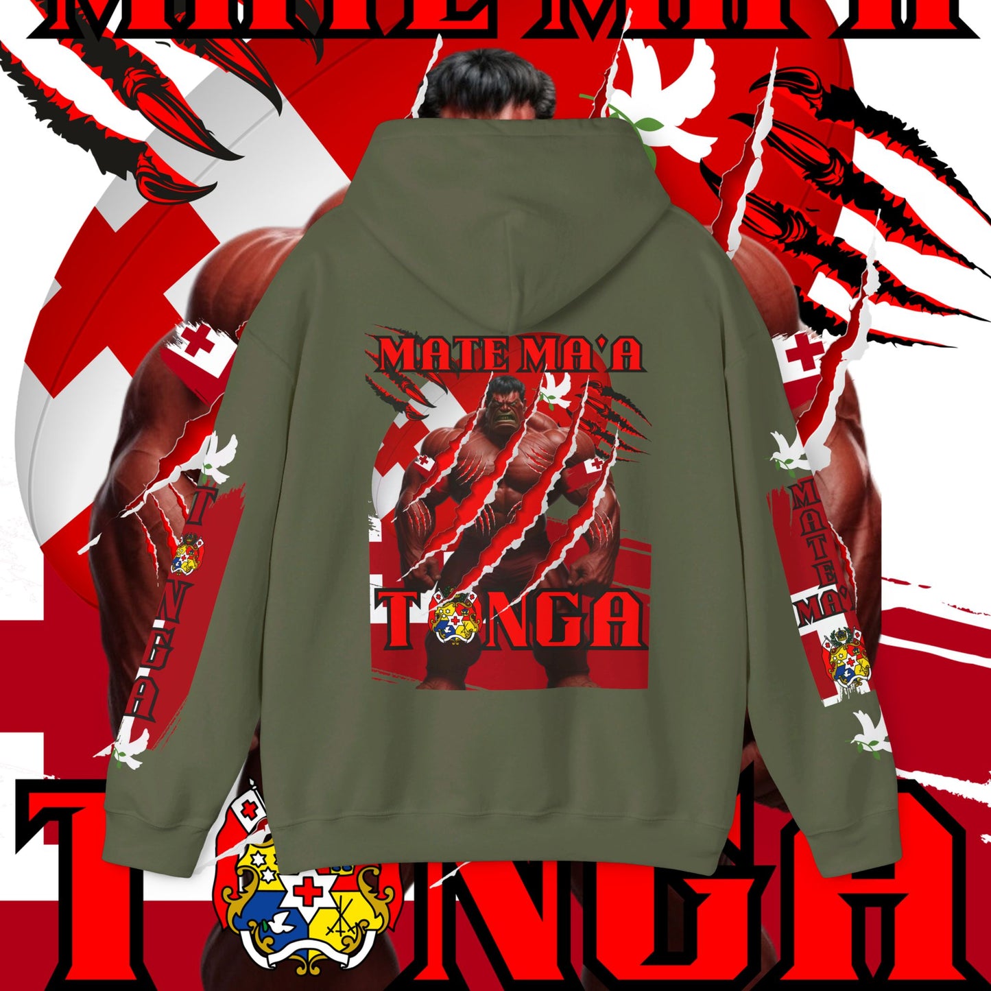 Tonga Hoodie, Mate Ma'A hoodie, tongan Hooded Sweatshirt, islander hoodie, tongan, streetwear Graphic Hoodie, represent tonga,unisex