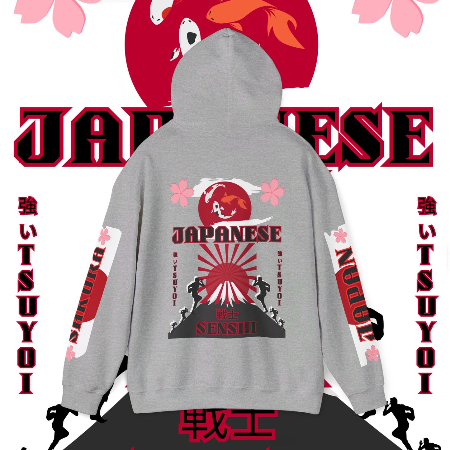 Japan Hoodie, Japanese Sweatshirt, Japanese rugby Hoodie, sakura pullover, tokyo, sumo, culture wear,