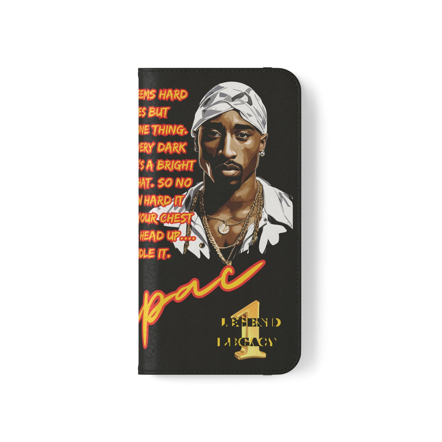 TUPAC Legendary hiphop  flip Cases