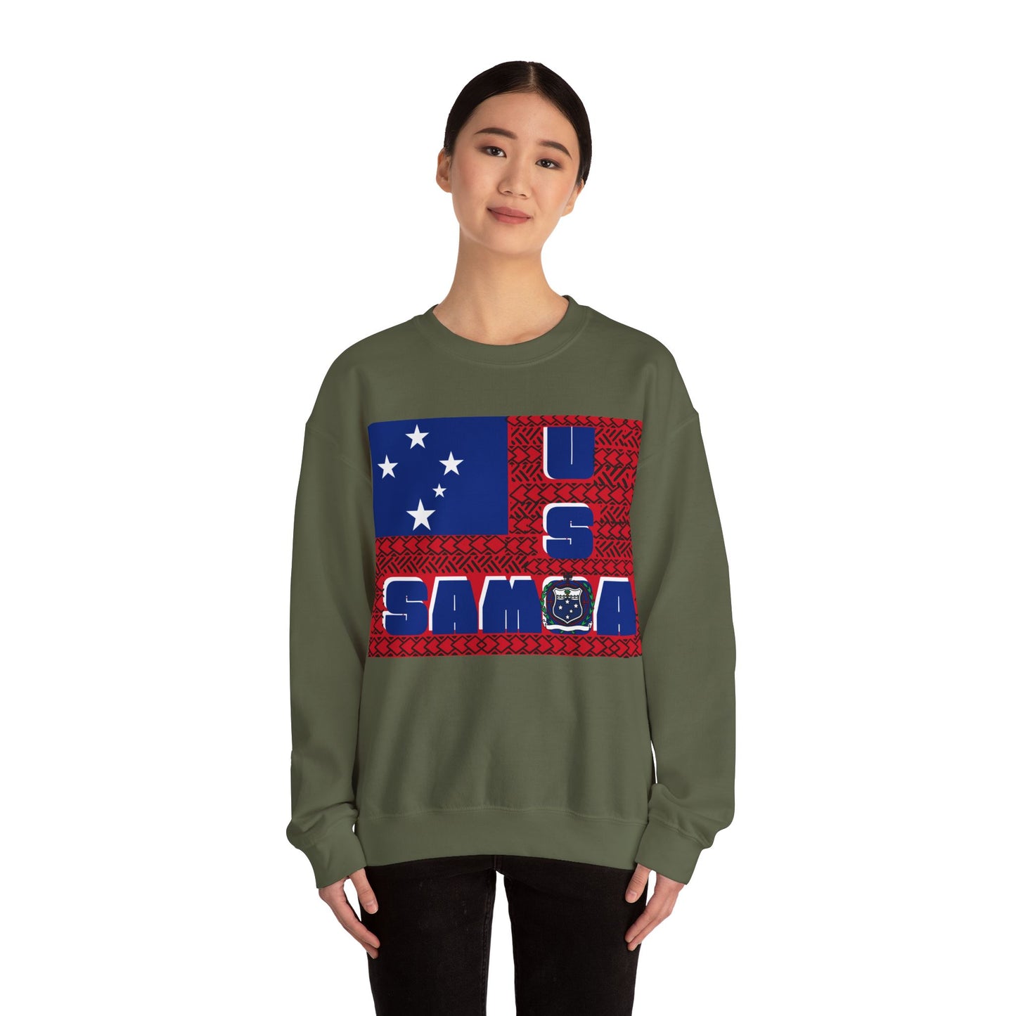 Uso Samoa Island Style, WInter Unisex Heavy Blend™ Crewneck Sweatshirt